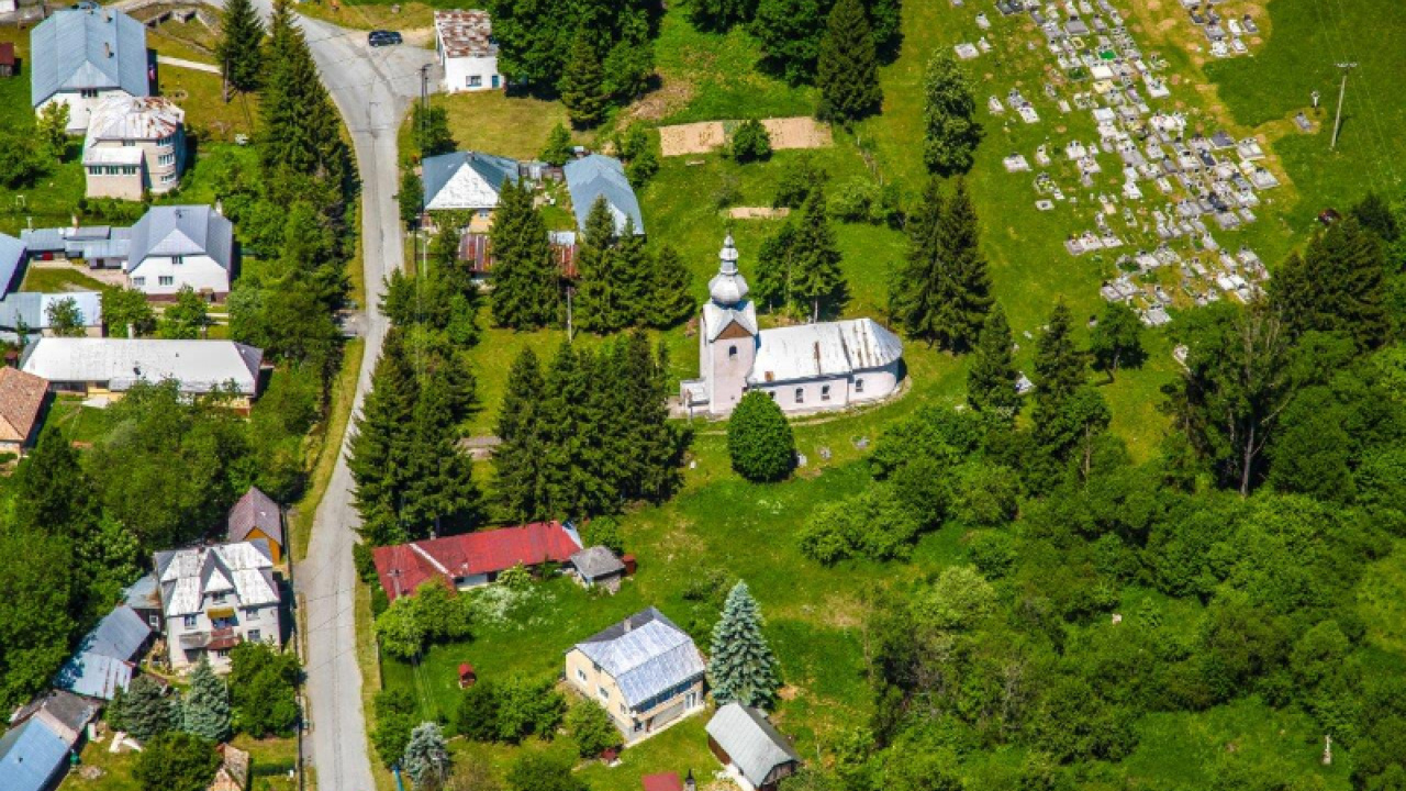 Fotografia fotogalérie Letecké snímky obce z roku 2016